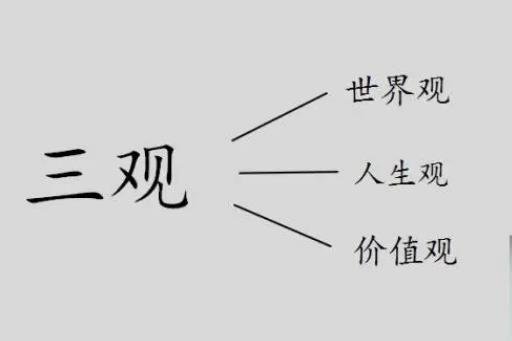 三观指的是世界观,人生观,价值观,这三种观念的形成和人的成长经历密