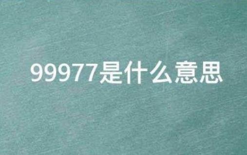 99977的含义是什么意思，手机九键输入“珍惜眼前人”的意思